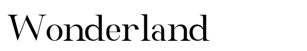 Wonderland font preview